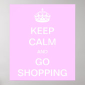 Blijf kalm en ga winkelen poster (Voorkant)