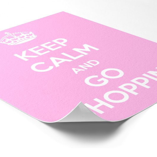 Blijf kalm en ga winkelen poster (Hoek)