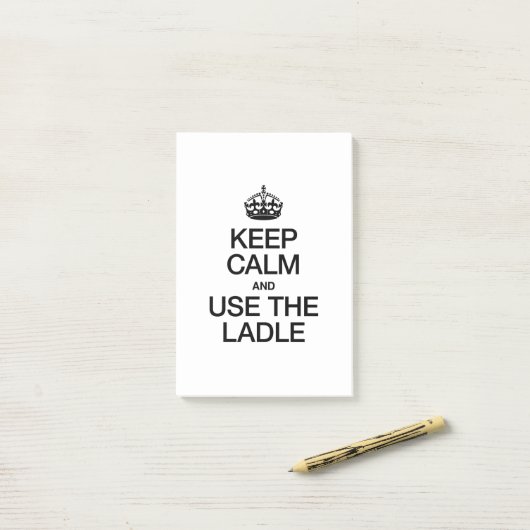 BLIJF KALM EN GEBRUIK DE LEPEL POST-IT® NOTES (Op bureau)