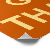 Blijf kalm en geef Bedankt Poster (Hoek)