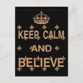 Blijf kalm en geloof briefkaart (Voorkant)