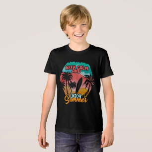 Blijf kalm en geniet van de zomer Tri-Blend shirt