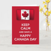 Blijf kalm en geniet van een Happy Canada dag Kaart (Gele Bloem)