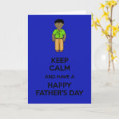 Blijf kalm en geniet van een vrolijke Vaderdag Kaart (Gele Bloem)