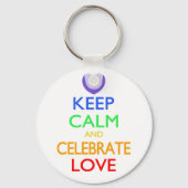 Blijf kalm en gevierde liefde sleutelhanger (Voorkant)