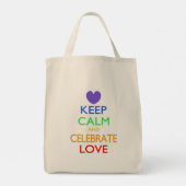 Blijf kalm en gevierde liefde tote bag (Achterkant)