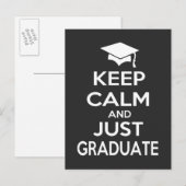 Blijf kalm en gewoon Afstuderen Aankondigingskaart (Voorkant / Achterkant)