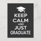 Blijf kalm en gewoon Afstuderen Aankondigingskaart (Voorkant)