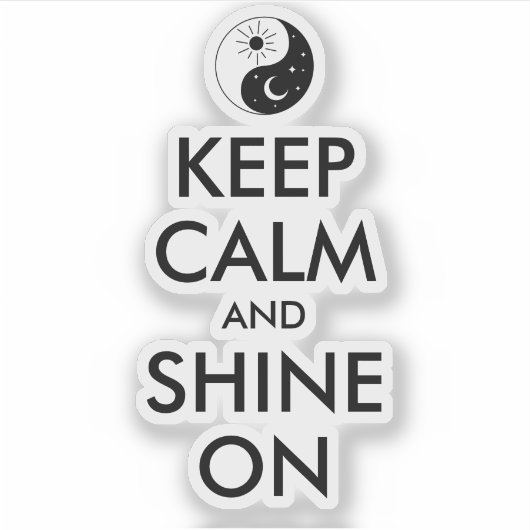 Blijf kalm en glans op Harmony Laptop Sticker (Voorkant)