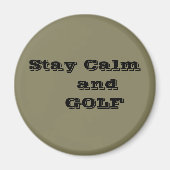 Blijf kalm en GOLF-prijsopgave Magneet (Voorkant)