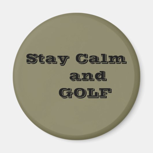 Blijf kalm en GOLF-prijsopgave Magneet (Voorkant)