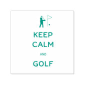 Blijf kalm en golfen met Putting Green Flag Zelfinktende Stempel (Design)