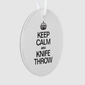 Blijf kalm en gooi messen ornament (voorkant)