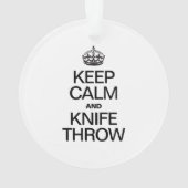 Blijf kalm en gooi messen ornament (achterkant)