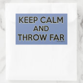 Blijf kalm en gooi ver, schiet op Stickers (Tas)