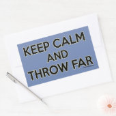 Blijf kalm en gooi ver, schiet op Stickers (Envelop)