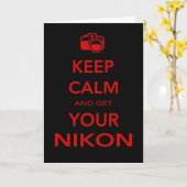 Blijf kalm en haal je Nikon Kaart (Gele Bloem)