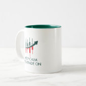 Blijf kalm en handel op Mok (Voorkant links)