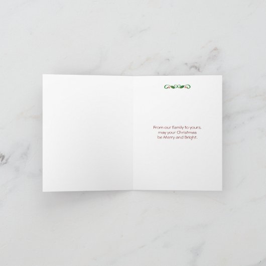 Blijf kalm en hang Mistletoe Christmas Kaart (Binnen)