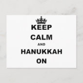 BLIJF KALM EN HANUKKAH AAN FEESTDAGENKAART (Voorkant)