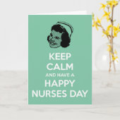 Blijf kalm en heb een gelukkige verpleegdag kaart (Gele Bloem)