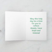 Blijf kalm en heb een Happy Jom Kippoer Joods Kaart (Binnen)