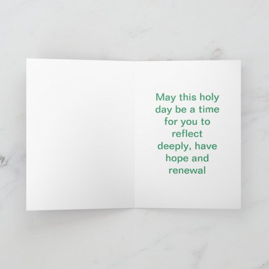 Blijf kalm en heb een Happy Jom Kippoer Joods Kaart (Binnen)