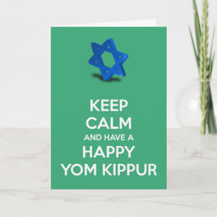 Blijf kalm en heb een Happy Jom Kippoer Joods Kaart