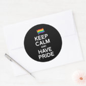BLIJF KALM EN HEB TROTS RONDE STICKER (Envelop)
