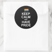 BLIJF KALM EN HEB TROTS RONDE STICKER (Tas)