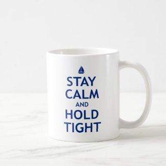 Blijf kalm en hou de nacht vast koffiemok