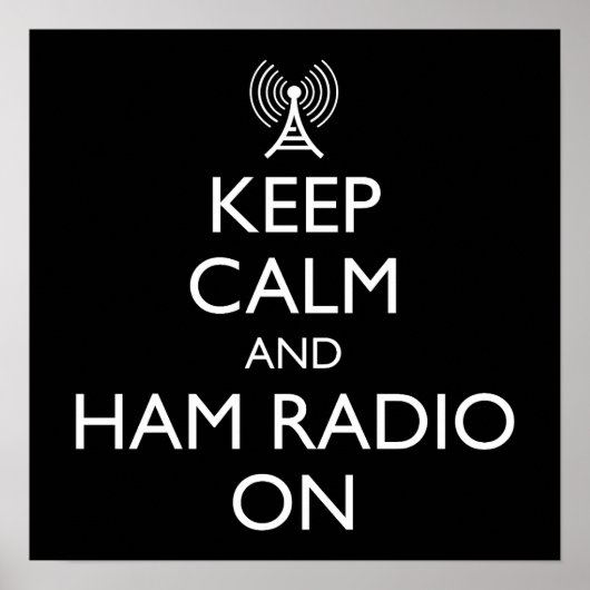 Blijf kalm en hou de radio aan poster (Voorkant)