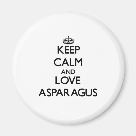 Blijf kalm en hou van Asperges Magneet (Voorkant)