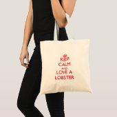Blijf kalm en hou van een Lobster Tote Bag (Voorkant (product))