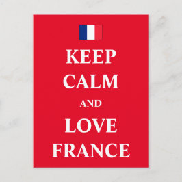 Blijf kalm en hou van Frankrijk Briefkaart