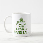 Blijf kalm en hou van handschoen koffiemok (Links)