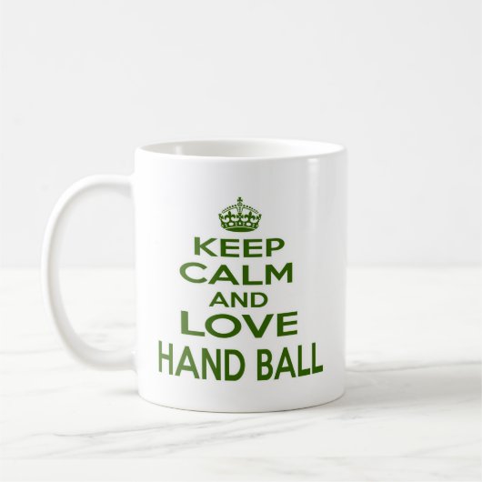 Blijf kalm en hou van handschoen koffiemok (Links)