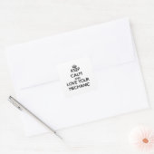 Blijf kalm en hou van je monteur vierkante sticker (Envelop)