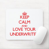 Blijf kalm en hou van je onderschrijver muismat (Met muis)