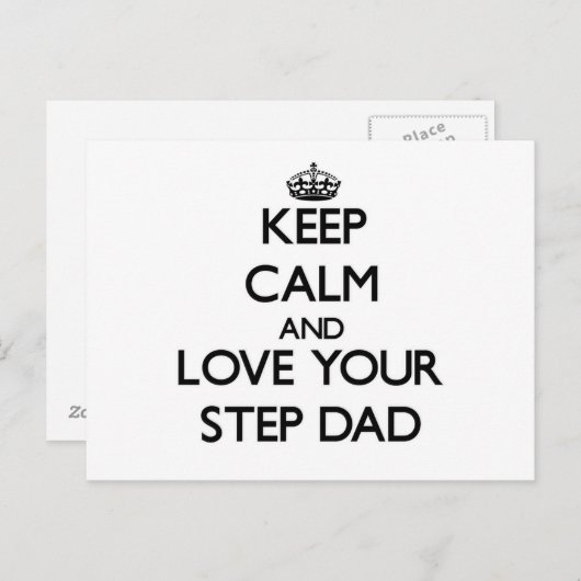 Blijf kalm en hou van je stapje. briefkaart (Voorkant / Achterkant)