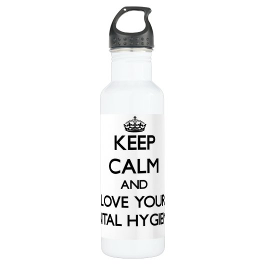 Blijf kalm en hou van je tandheelkundige apotheker waterfles  (Voorkant)