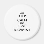 Blijf kalm en hou van kogelvis magneet (Voorkant)