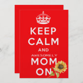 Blijf kalm en hou van mama Kaart - Moederdag Gift (Voorkant / Achterkant)