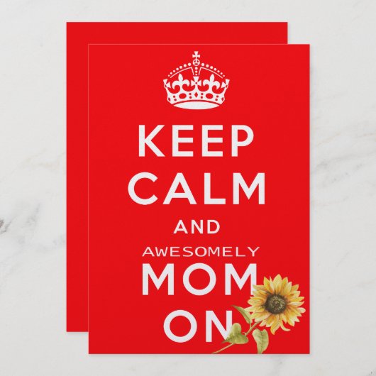 Blijf kalm en hou van mama Kaart - Moederdag Gift (Voorkant / Achterkant)