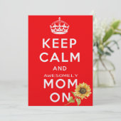 Blijf kalm en hou van mama Kaart - Moederdag Gift (Staand voorkant)