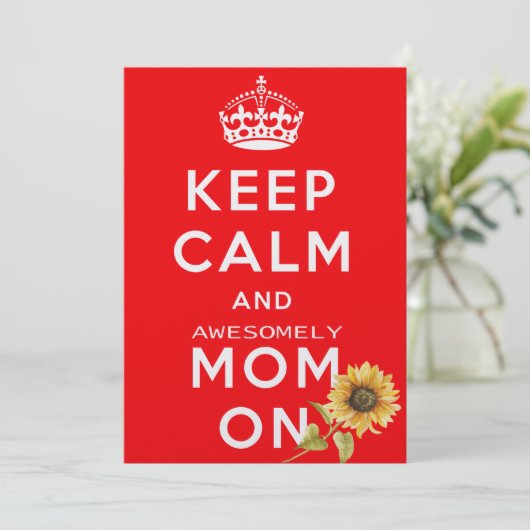 Blijf kalm en hou van mama Kaart - Moederdag Gift (Staand voorkant)