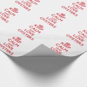 Blijf kalm en hou van Oesters Cadeaupapier (Hoek)