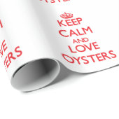 Blijf kalm en hou van Oesters Cadeaupapier (Rol Hoek)