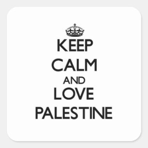 Blijf kalm en hou van Palestina Vierkante Sticker