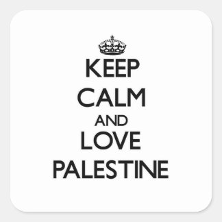 Blijf kalm en hou van Palestina Vierkante Sticker